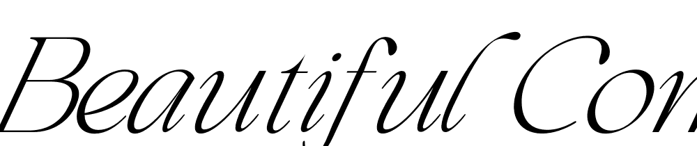 Beautiful-Comethrue-Ultras-Light-Condensed-Italic font family download free