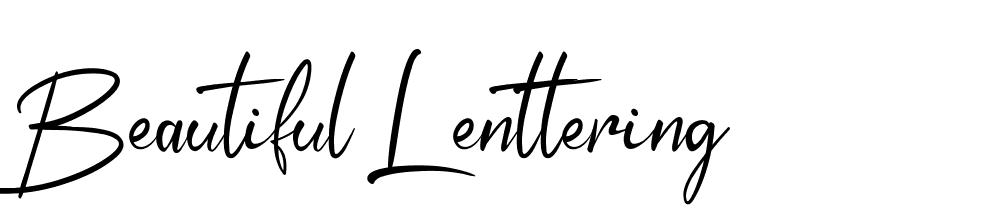 Beautiful-Lenttering font family download free