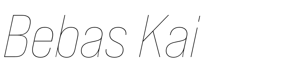 Bebas Kai font family download free