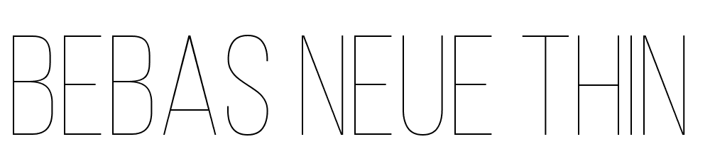Bebas-Neue-Thin font family download free