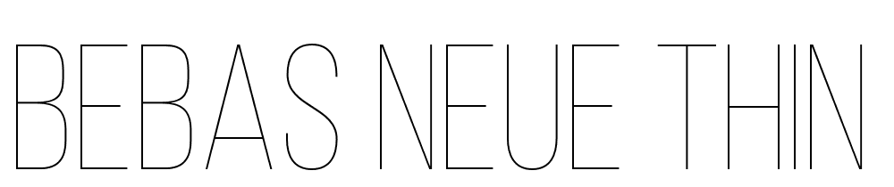 Bebas-Neue-Thin font family download free