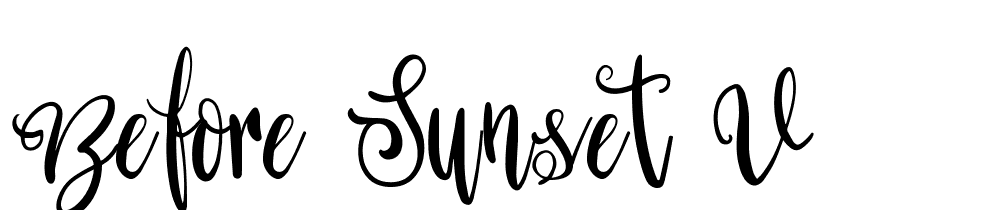 Before Sunset V font family download free