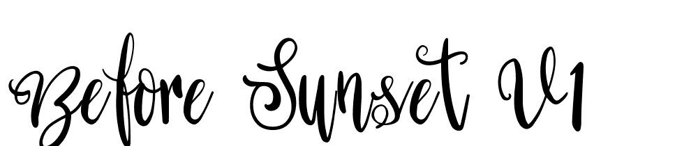 Before-Sunset-V1 font family download free