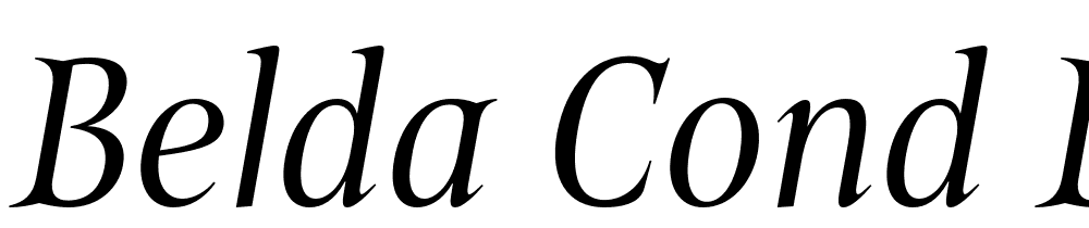 Belda-Cond-Book-Italic font family download free