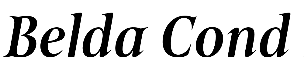 Belda-Cond-Demi-Italic font family download free