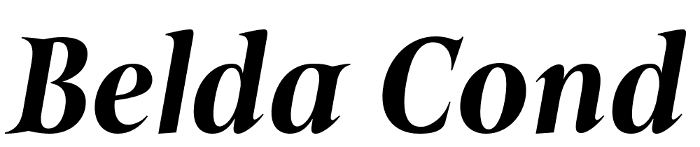 Belda-Cond-ExBold-Italic font family download free