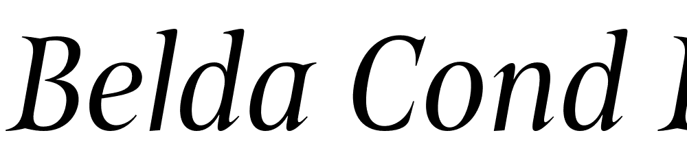 Belda-Cond-Regular-Italic font family download free