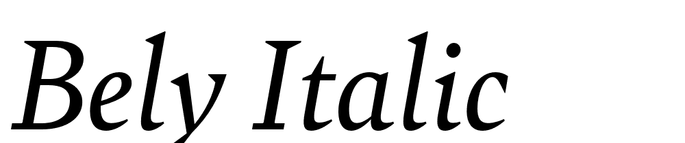 Bely-Italic font family download free