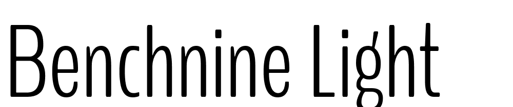 BenchNine-Light font family download free