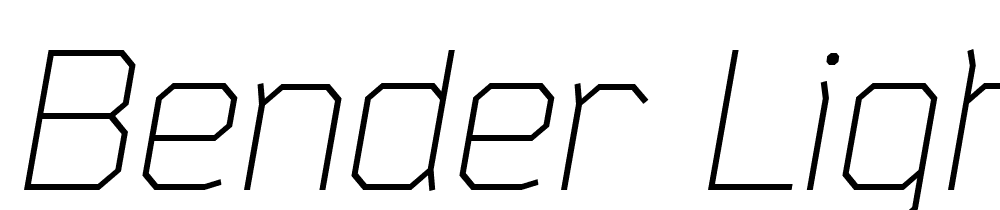 Bender-Light-Italic font family download free