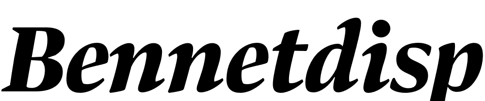 BennetDisplayCond-Black-Italic font family download free