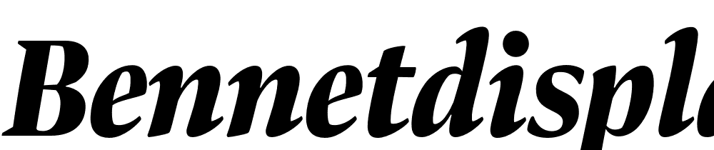 BennetDisplayExCond-Black-Italic font family download free