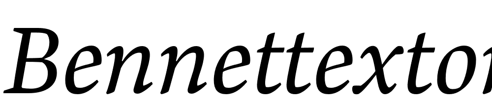 BennetTextOne-Italic font family download free