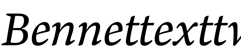 BennetTextTwo-Italic font family download free