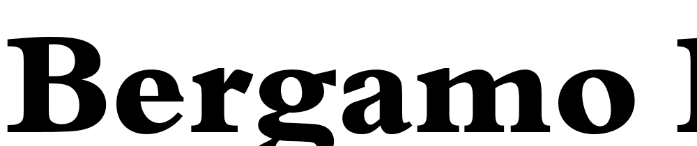 Bergamo Pro font family download free