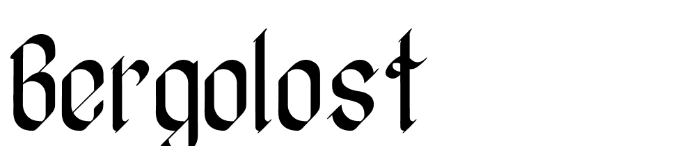 Bergolost font family download free