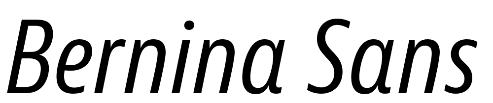 Bernina-Sans-Condensed-Regular-Italic font family download free