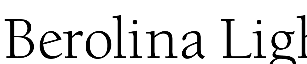 Berolina-Light font family download free