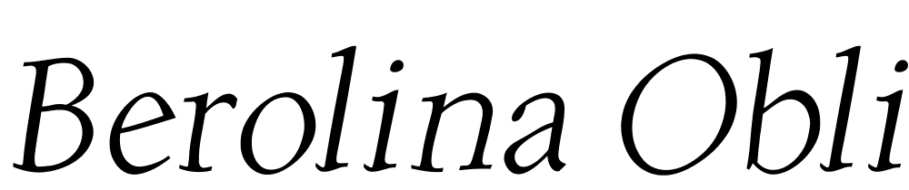 Berolina-Oblique font family download free