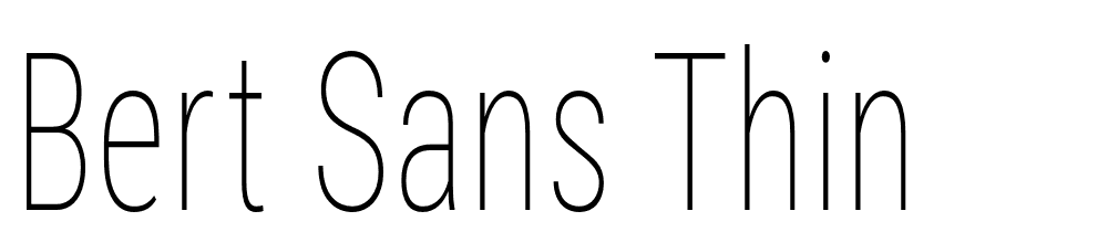 Bert-Sans-Thin font family download free