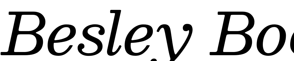 Besley-Book-Italic font family download free