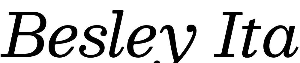 Besley-Italic font family download free