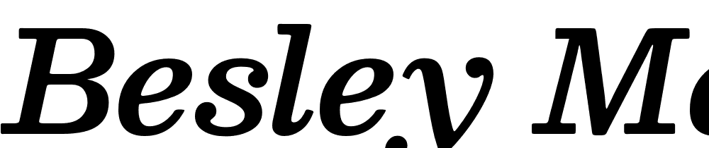 Besley-Medium-Italic font family download free