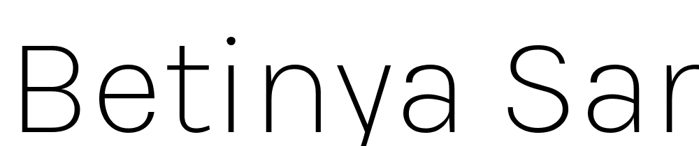 Betinya-Sans-ExtraLight font family download free