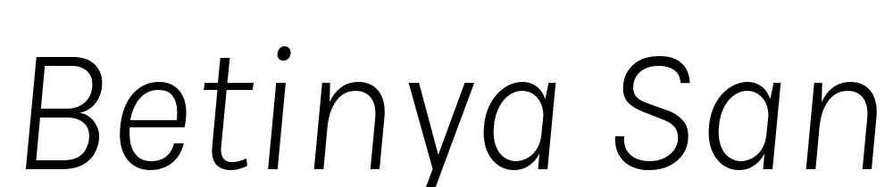 Betinya-Sans-Light-Italic font family download free