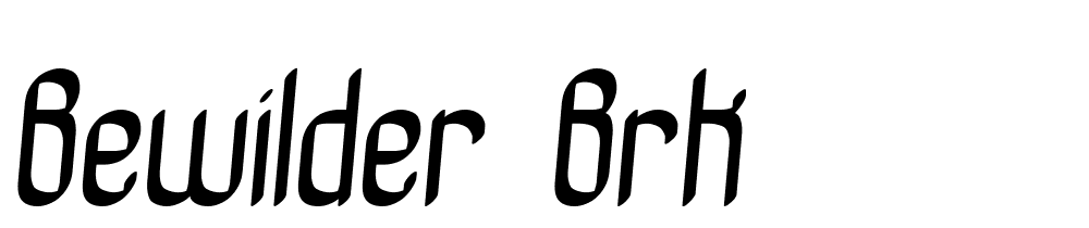 Bewilder-BRK font family download free