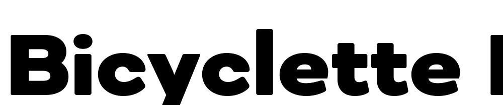 Bicyclette-Black font family download free