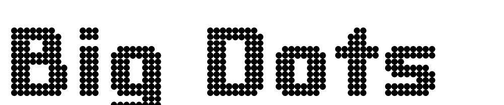 Big Dots font family download free