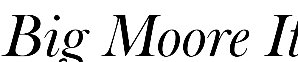 Big-Moore-Italic font family download free