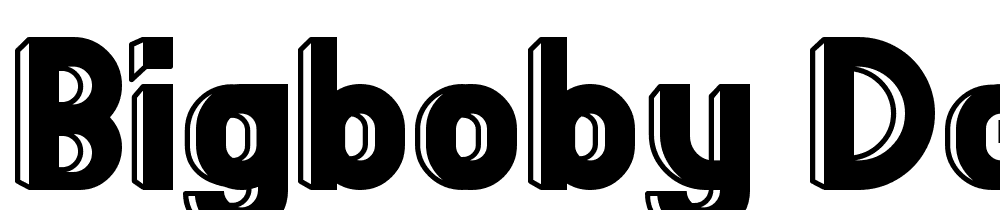 BigBOBY-Demo-3D font family download free