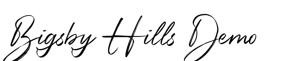 Bigsby-Hills-Demo font family download free