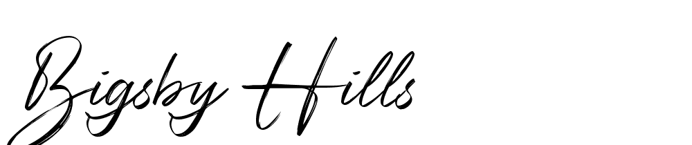 Bigsby Hills font family download free