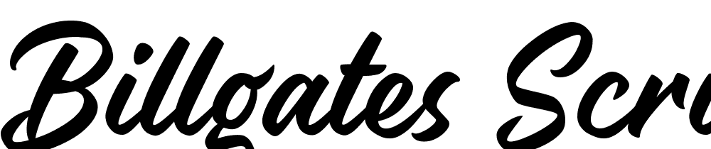 Billgates Script font family download free