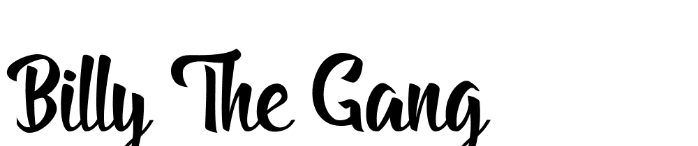 Billy-The-Gang font family download free