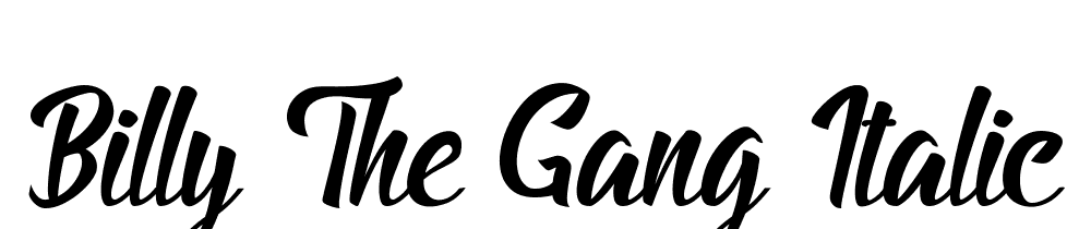 Billy-The-Gang-Italic font family download free