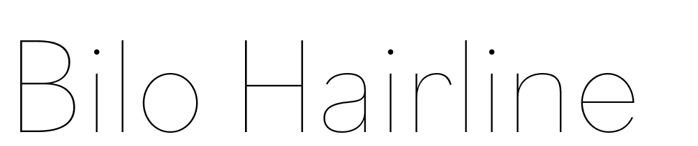 Bilo-Hairline font family download free