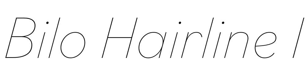 Bilo-Hairline-Italic font family download free