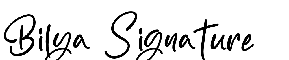 Bilya-Signature font family download free