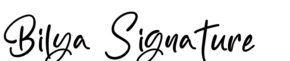 Bilya Signature font family download free