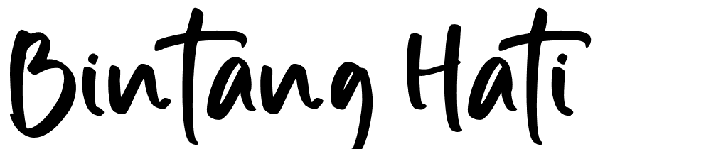 Bintang Hati font family download free