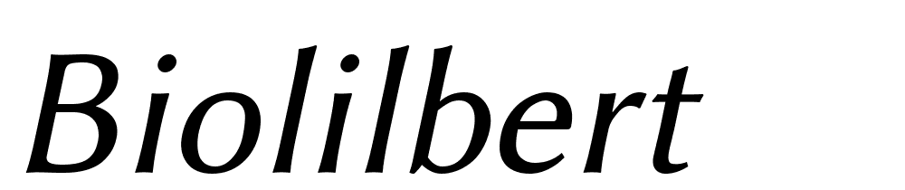 biolilbert font family download free