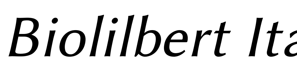 Biolilbert-Italic font family download free