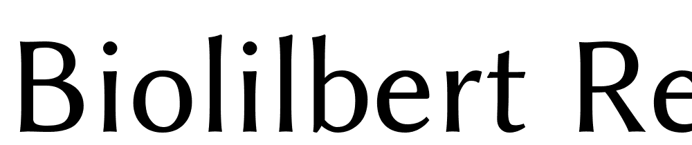 Biolilbert-Regular font family download free