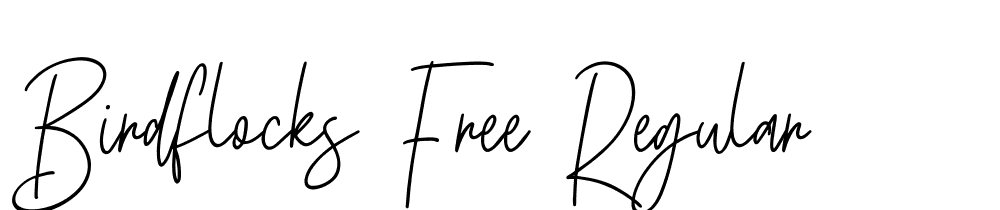 Birdflocks-Free-Regular font family download free