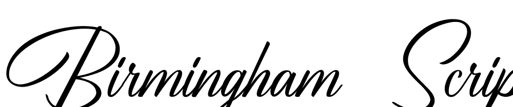 Birmingham Script DEMO font family download free