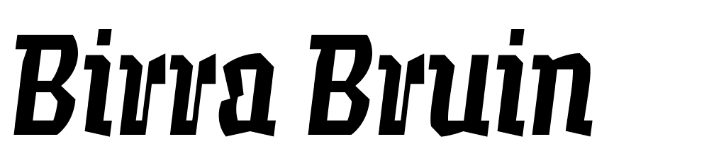 Birra Bruin font family download free